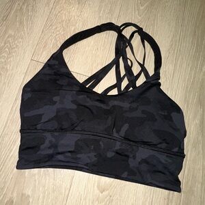 Lululemon Athletica Black Crop Top with Strappy Back
